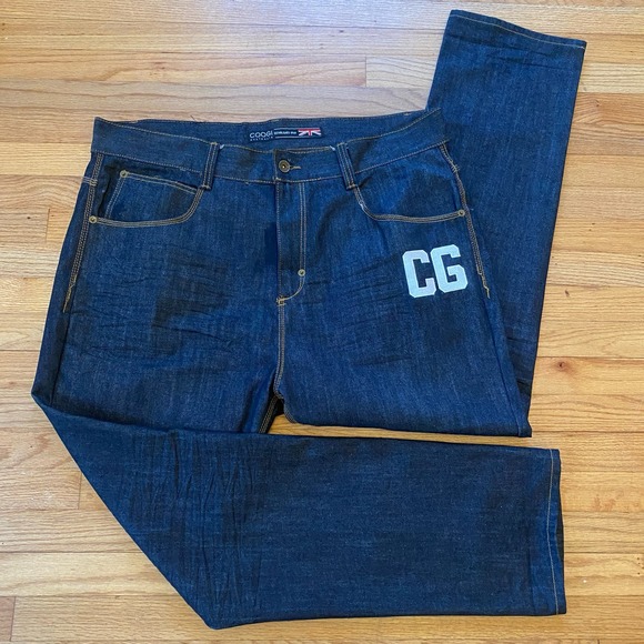 Coogie Jeans Men's 44 x 34 Dark Blue jeans Embellished - Picture 1 of 15